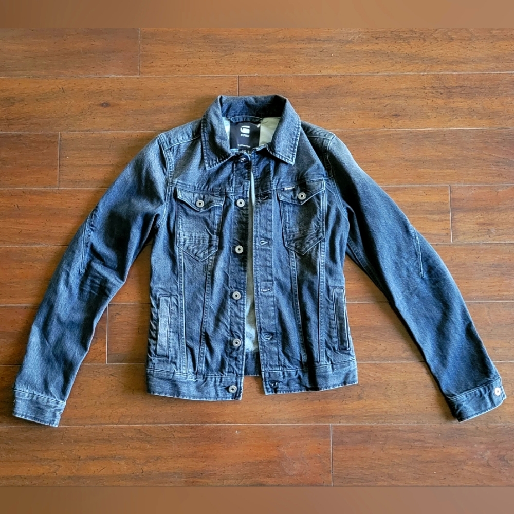 Distressed Grey G-Star Denim Jean Jacket